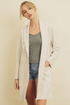 Scuba Open Front Coat - Ivory