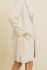 Scuba Open Front Coat - Ivory
