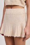 Pleated Mini Fringe Skirt