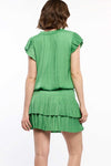 Mini Dress w/ Pleated Skirt - Spring Green