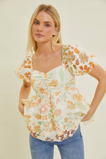 Floral Burnout Top