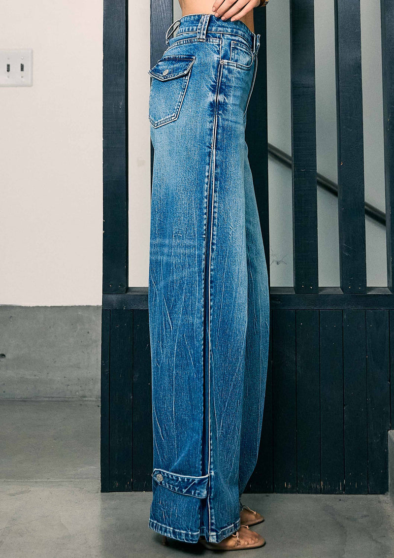 Palazzo Style Wide Leg Jeans