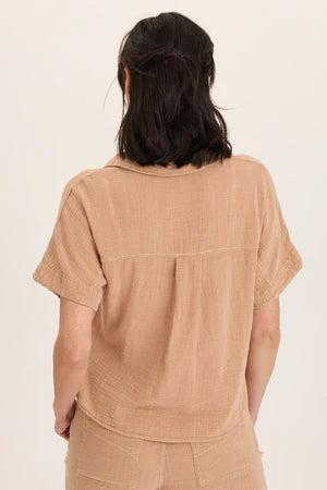 XCVI Guaze Teegan Tie Top