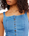Free People- A Moment In Time Denim Vest