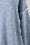 Two Tone Boat Neck Outline Sweater