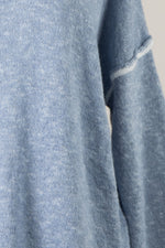 Two Tone Boat Neck Outline Sweater