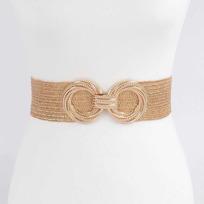 Double Metal Buckle Elastic Belt