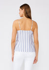 Spaghetti Tank w/ Front Pleats & Side Slits