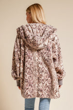 Snake Skinned Oversized Teddy Bear Jacket