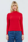 Knitted Ruffle Collared Sweater