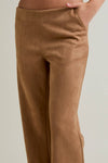 Low Waist Suede Bootcut Pants