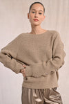 Knitted Sweater w Embellished Buttons