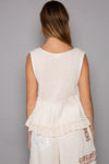 Sleeveless Thermal Cropped Babydoll Top