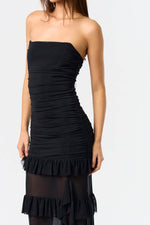 Ruffle Maxi Corset Maxi Dress