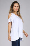 Open Shoulder Top - White