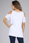 Open Shoulder Top - White