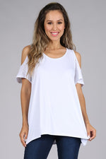 Open Shoulder Top - White