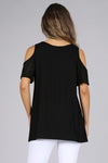 Open Shoulder Top - Black