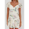 Puffy Floral Mini Dress