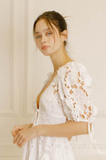 Floral Eyelet Mini Dress