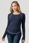 Long Sleeve Rib Raglan Top