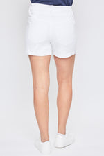 Missy Basic 3 Button Fray Cuff Shorts