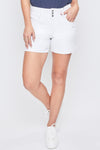 Missy Basic 3 Button Fray Cuff Shorts