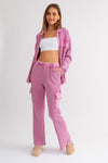 Washed Thermal Shacket