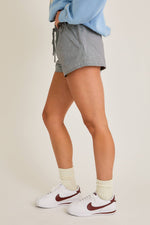 Waist Tie Check Shorts