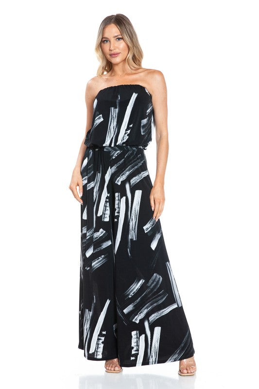 Ariella Printed Jumpsuit w/ Belt