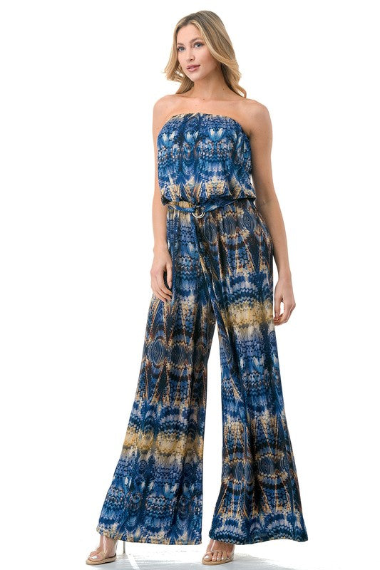 Ariella Wide Leg Jumpsuit w/ Ring Belt