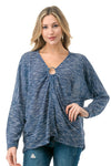 Ariella Keyhole Dolman Sleeve Top