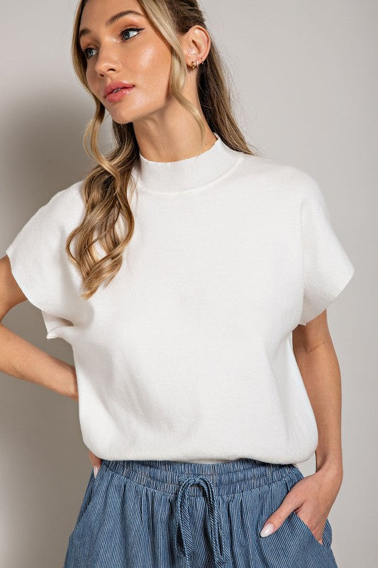Mock Neck Short Sleeve Top – TandyWear
