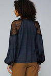 Ruffled Split Neck Blouse