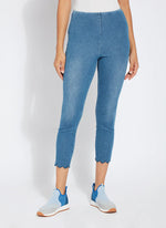 Lysse Scallop Mid Wash Denim