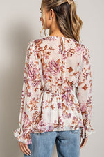 Floral V-Neck Blouse