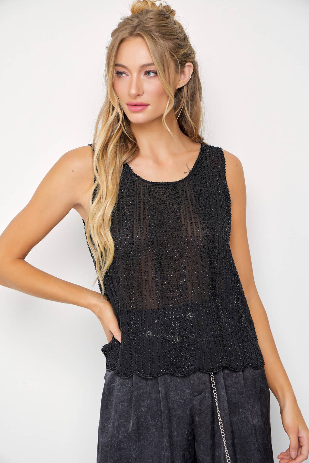 Catch Beaded Tank Top