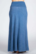 Soft & Stretchy Mineral Wash Skirt - Light Denim