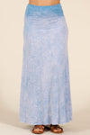 Soft & Stretchy Mineral Wash Skirt - Powder Blue