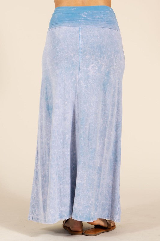 Soft & Stretchy Mineral Wash Skirt - Powder Blue
