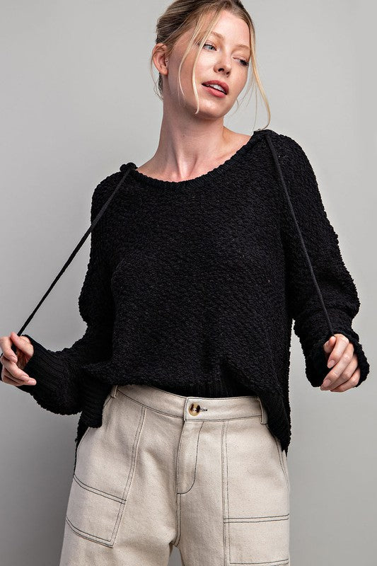 Textured Knit Sweater Top