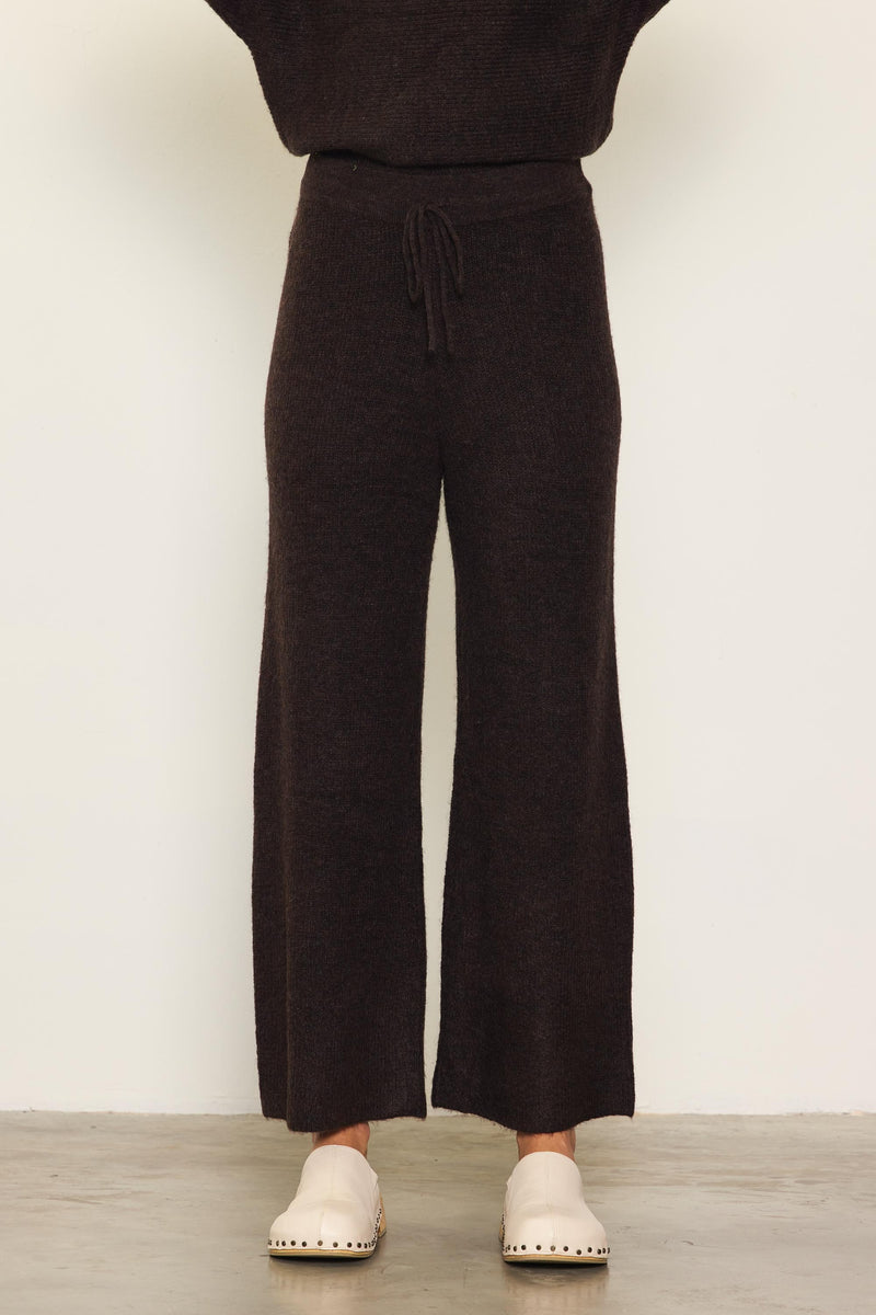 Ribbed Knit Wide Leg Pants