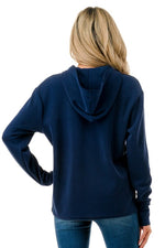 Ariella Long Sleeve Hoodie - Navy