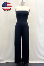 Back Cut Out Tube Jumpsuit