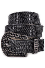 Luxurious Western Crystal Leather Belt