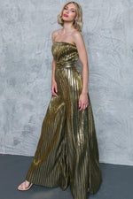 Woven Gold Jumpsuit