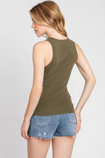 Round Neck Sweater Tank Top