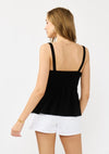 Lace Trim Button Down Sleeveless Tank Top