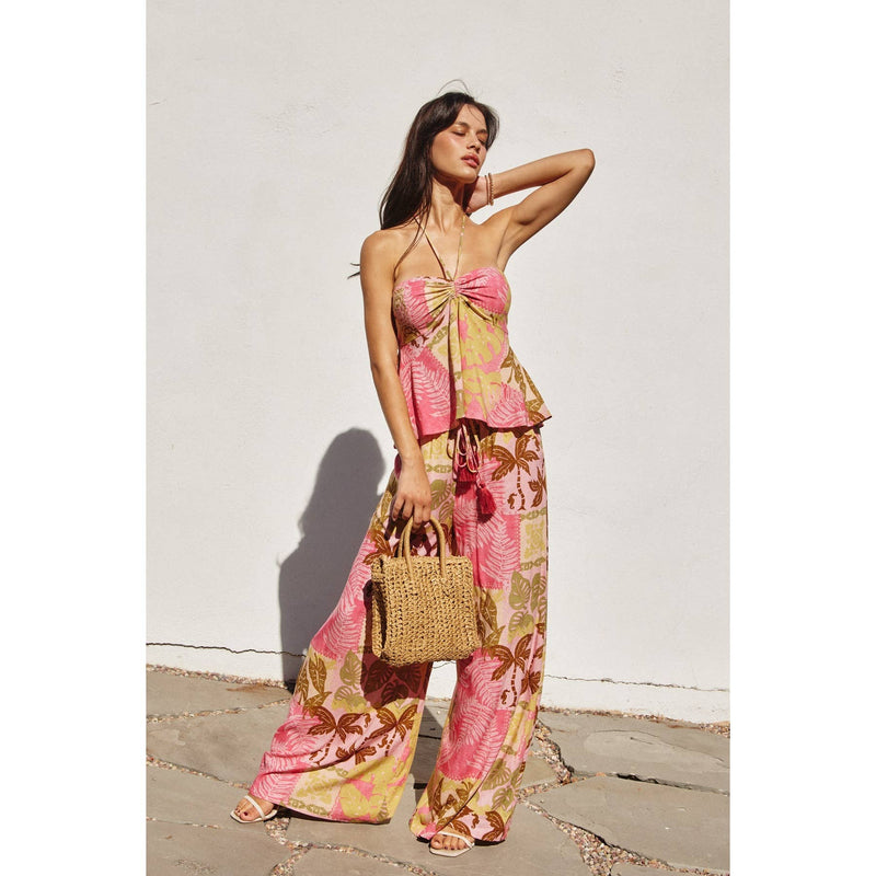 Moon Magic Halter Flared Top