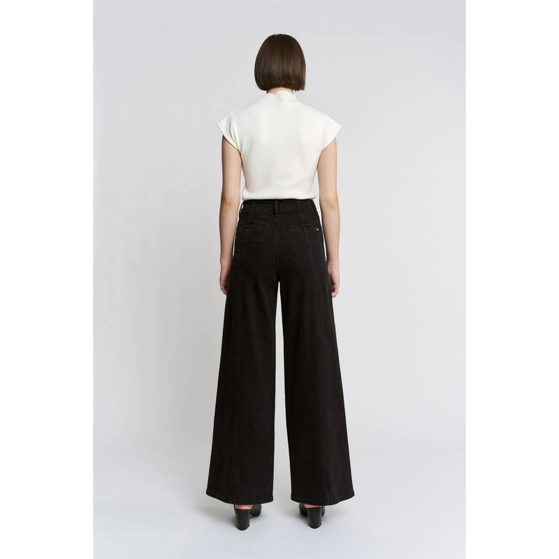Mica Denim High Rise Seamed Trouser